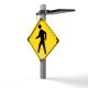 30" Solar Flashing LED Diamond Retrofit Kit for Traffic Safety Signs